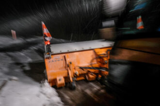 Im Schlatterlehn angekommen, ist aus dem Regen bereits Schnee geworden.