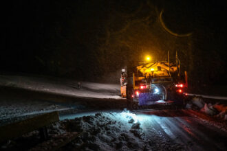 Im Schlatterlehn angekommen, ist aus dem Regen bereits Schnee geworden.
