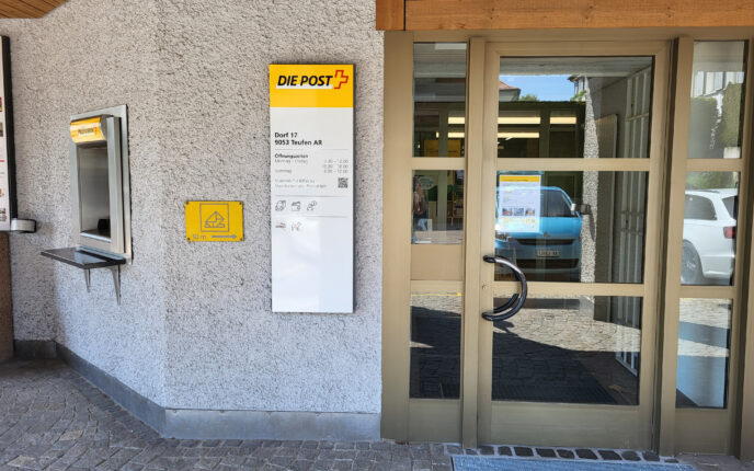 Die Post-Filiale in Teufen bleibt diese Woche zwei Tage geschlossen. Foto: zVg